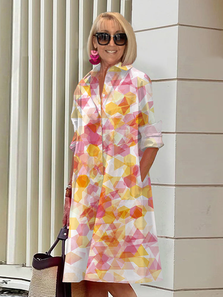 Kimberly Benn | Geometric Shirt Dress