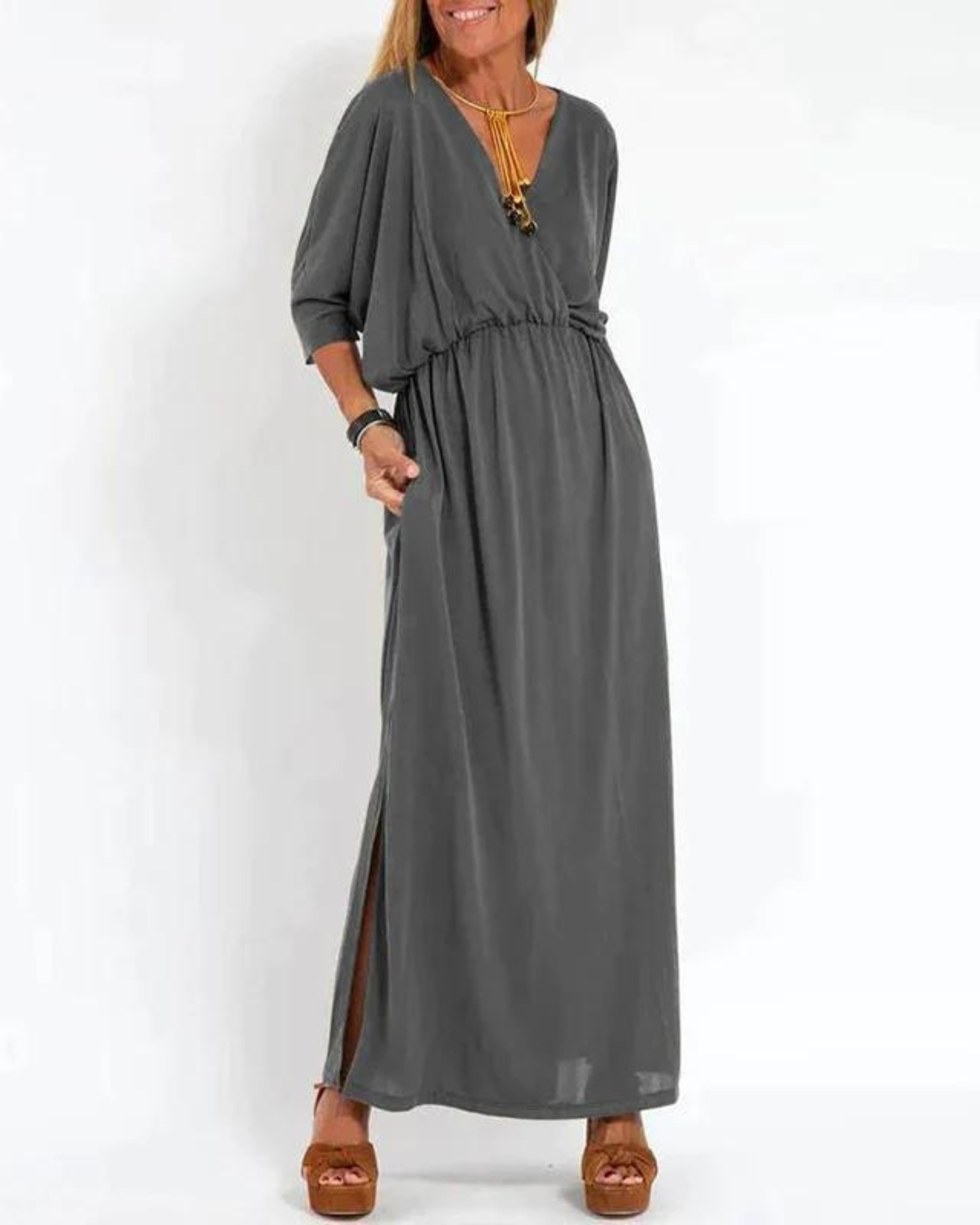 Kimberly Benn | Dolman Sleeve Maxi Dress