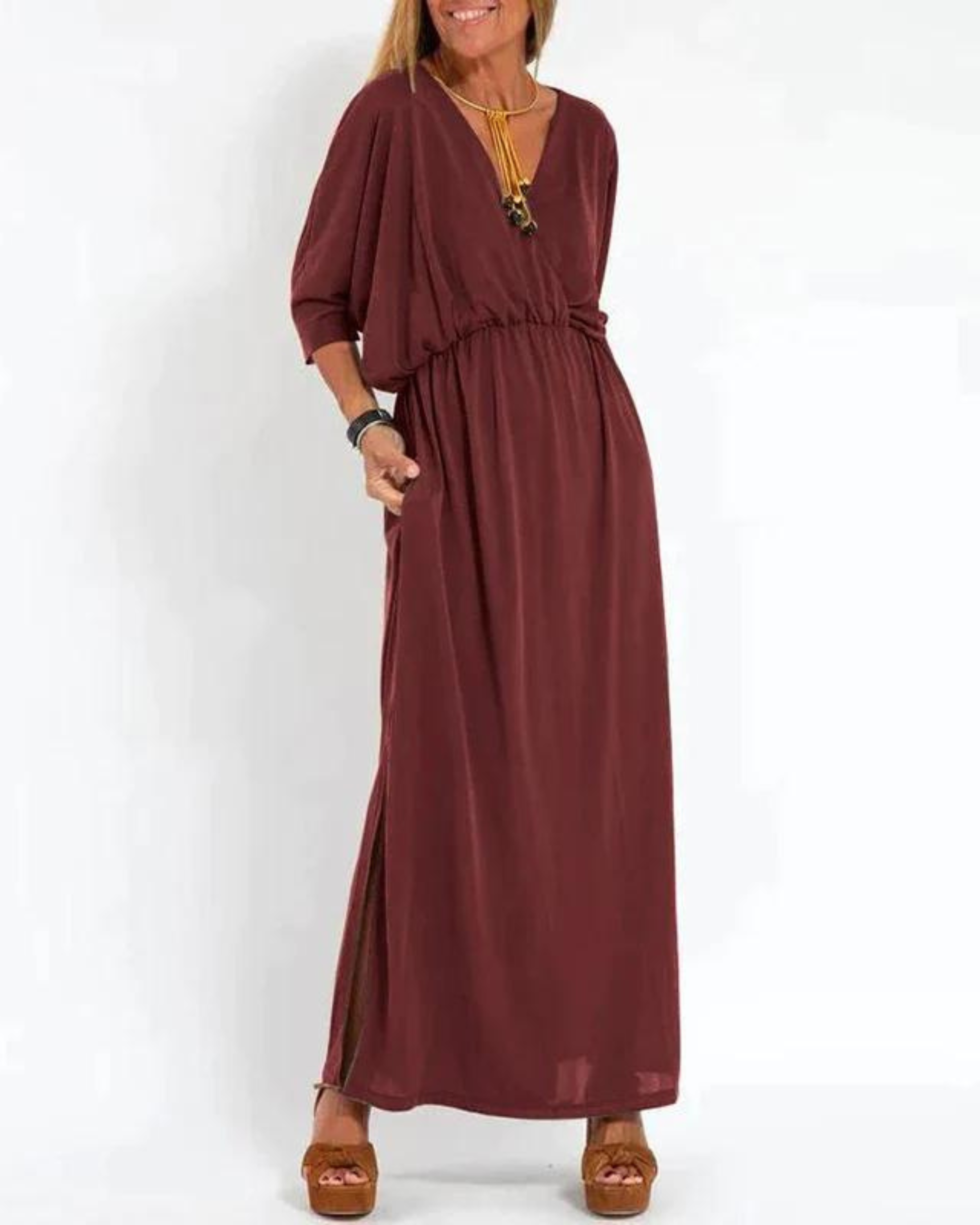 Kimberly Benn | Dolman Sleeve Maxi Dress