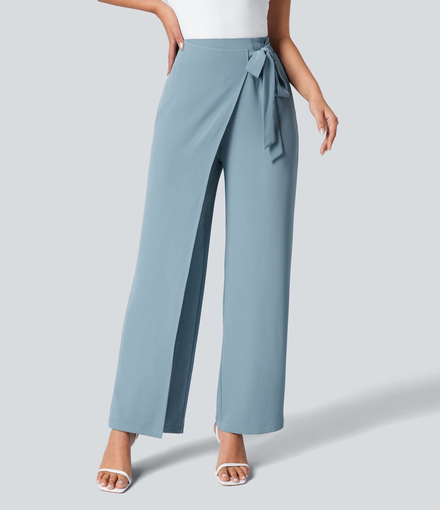 Kimberly Benn | High-Waisted Pants With Elegant Wrap Design