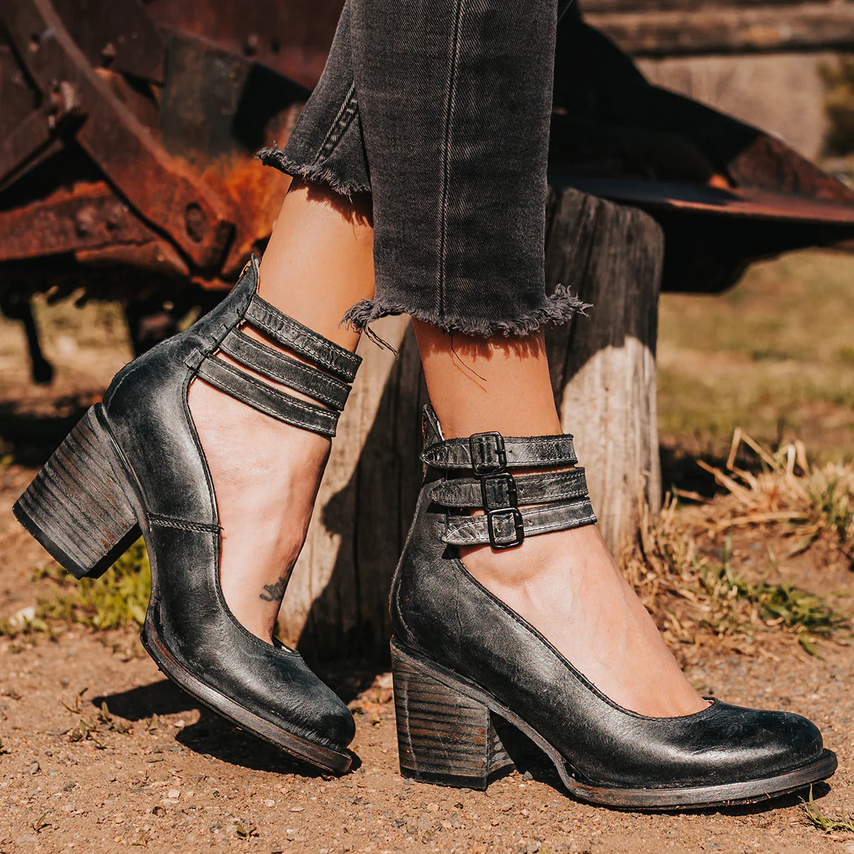 Kimberly Benn | Vintage Leather Strap Heels