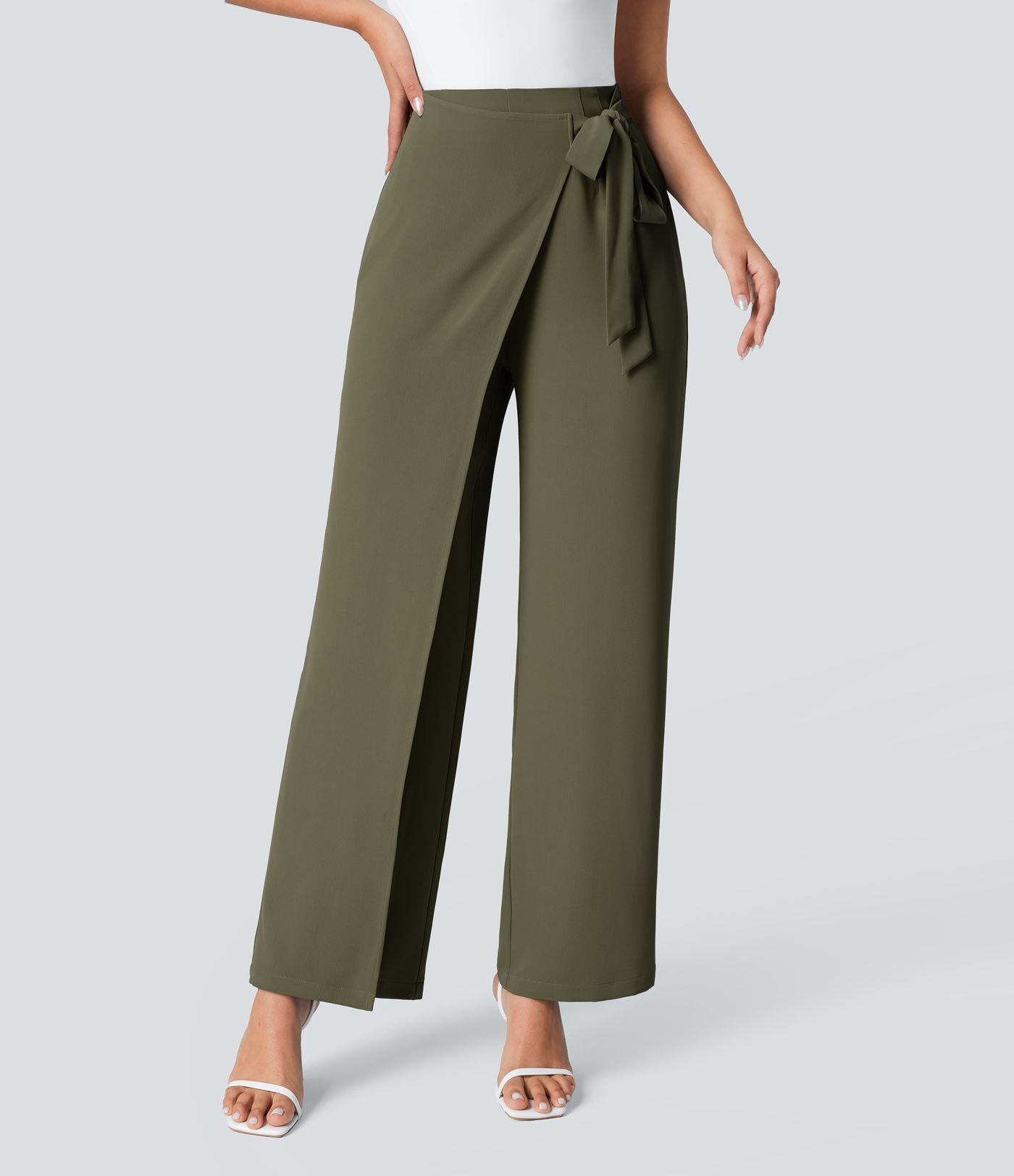 Kimberly Benn | High-Waisted Pants With Elegant Wrap Design
