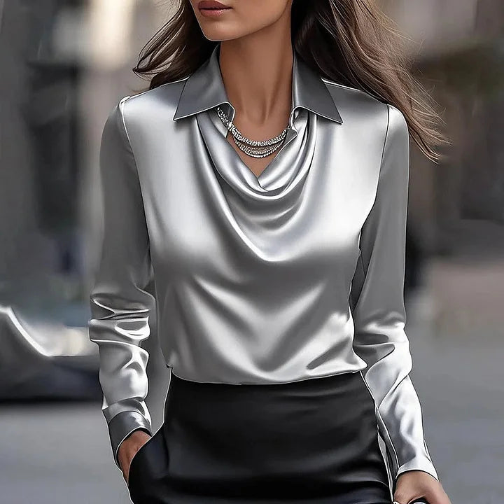 Kimberly Benn | Elegant Satin Blouse