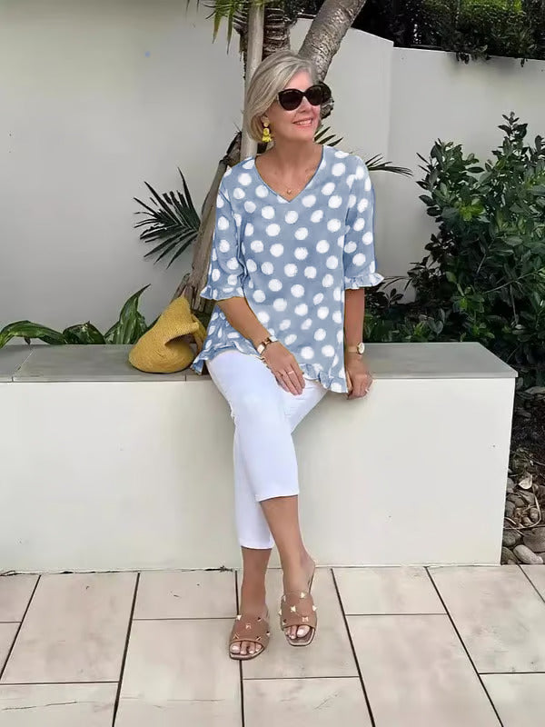 Kimberly Benn | Chic V-Neck Blouse