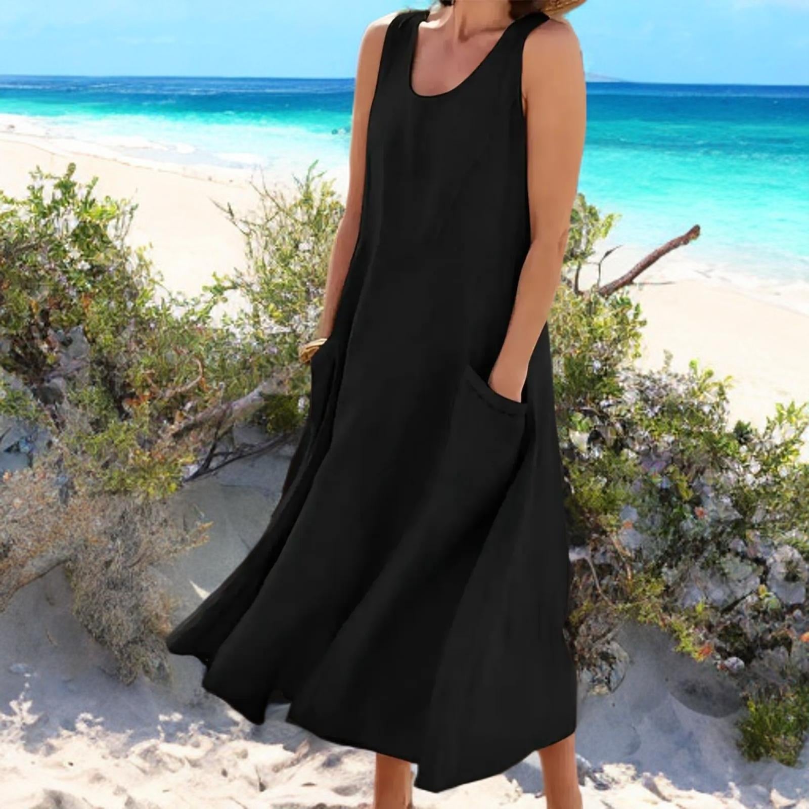 Kimberly Benn | Sleeveless Flowy Pocket Dress