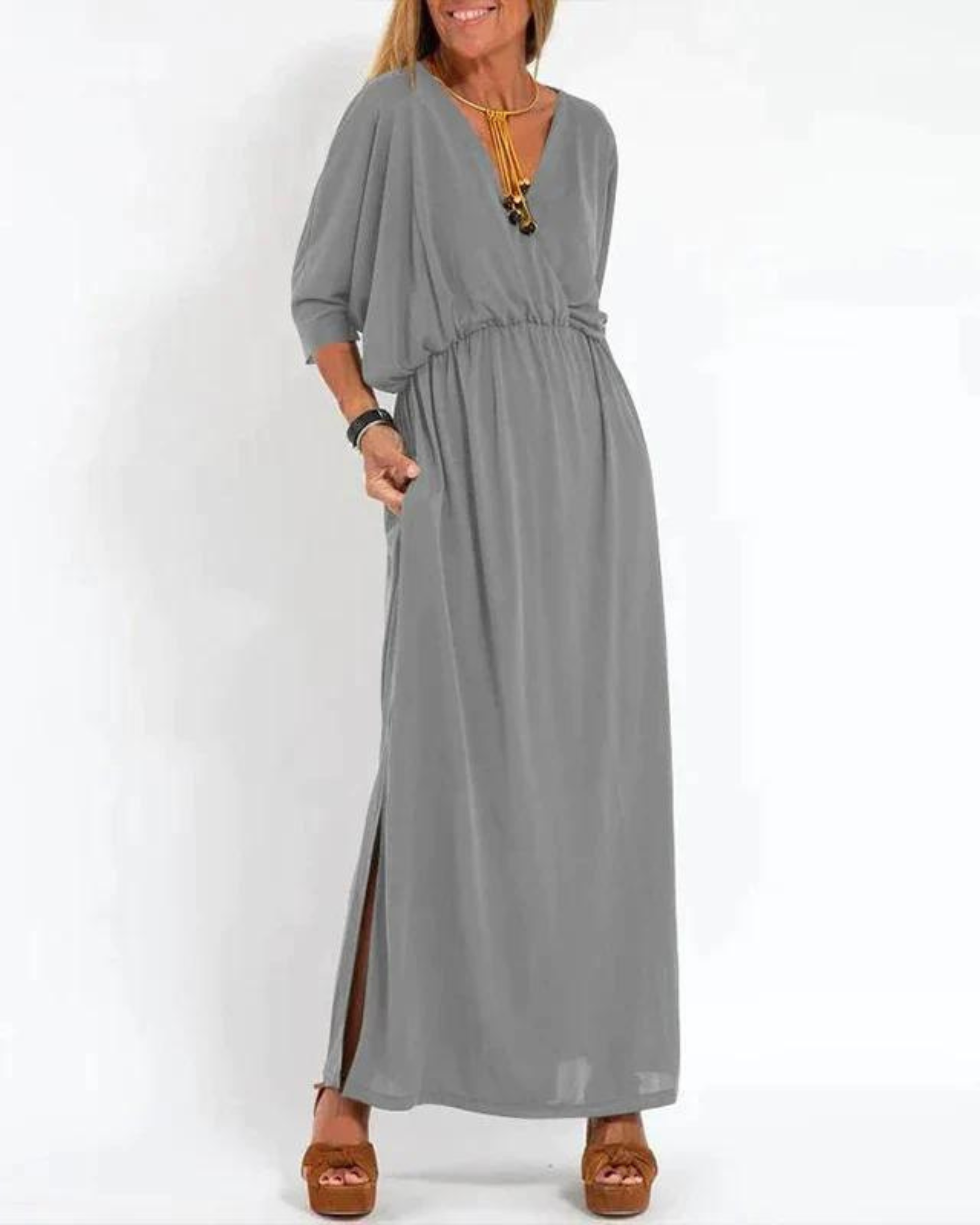 Kimberly Benn | Dolman Sleeve Maxi Dress
