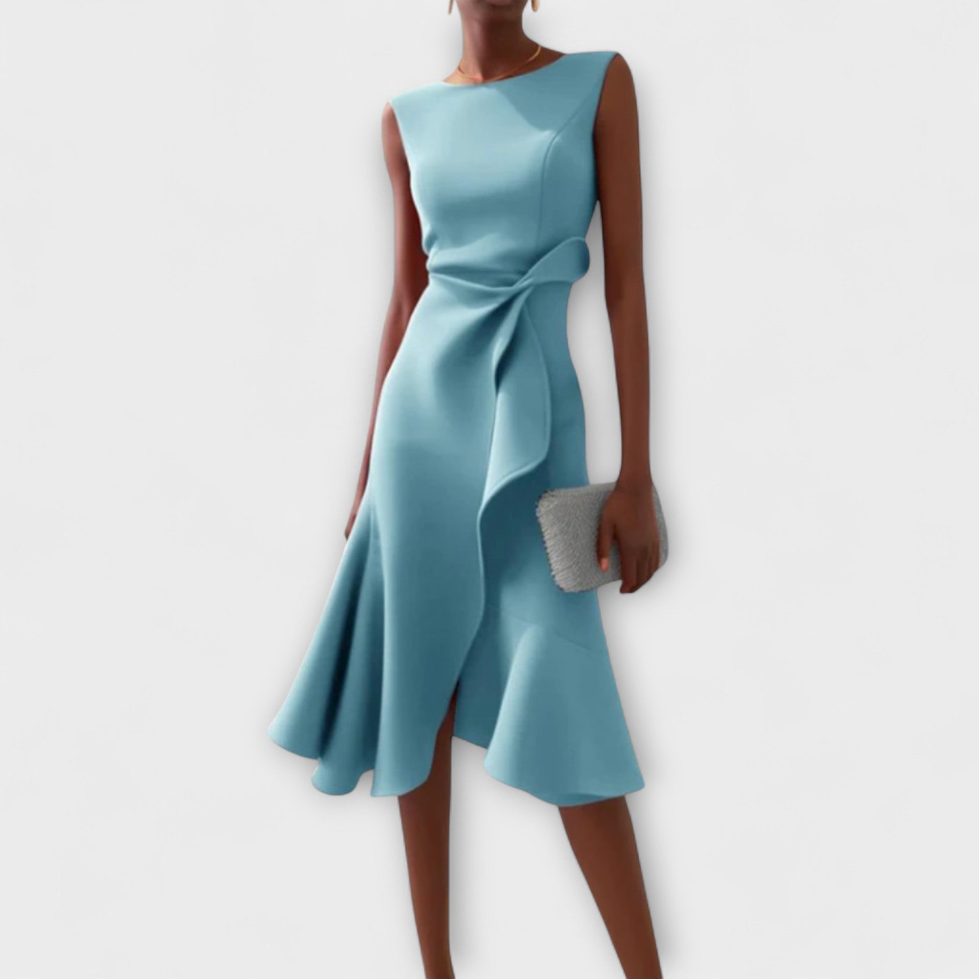 Kimberly Benn | Elegant Wrap-Style Sleeveless Dress