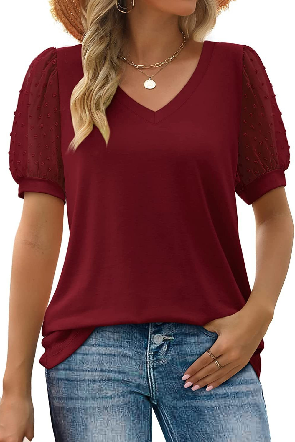 Kimberly Benn | Sleek V-Neck Blouse
