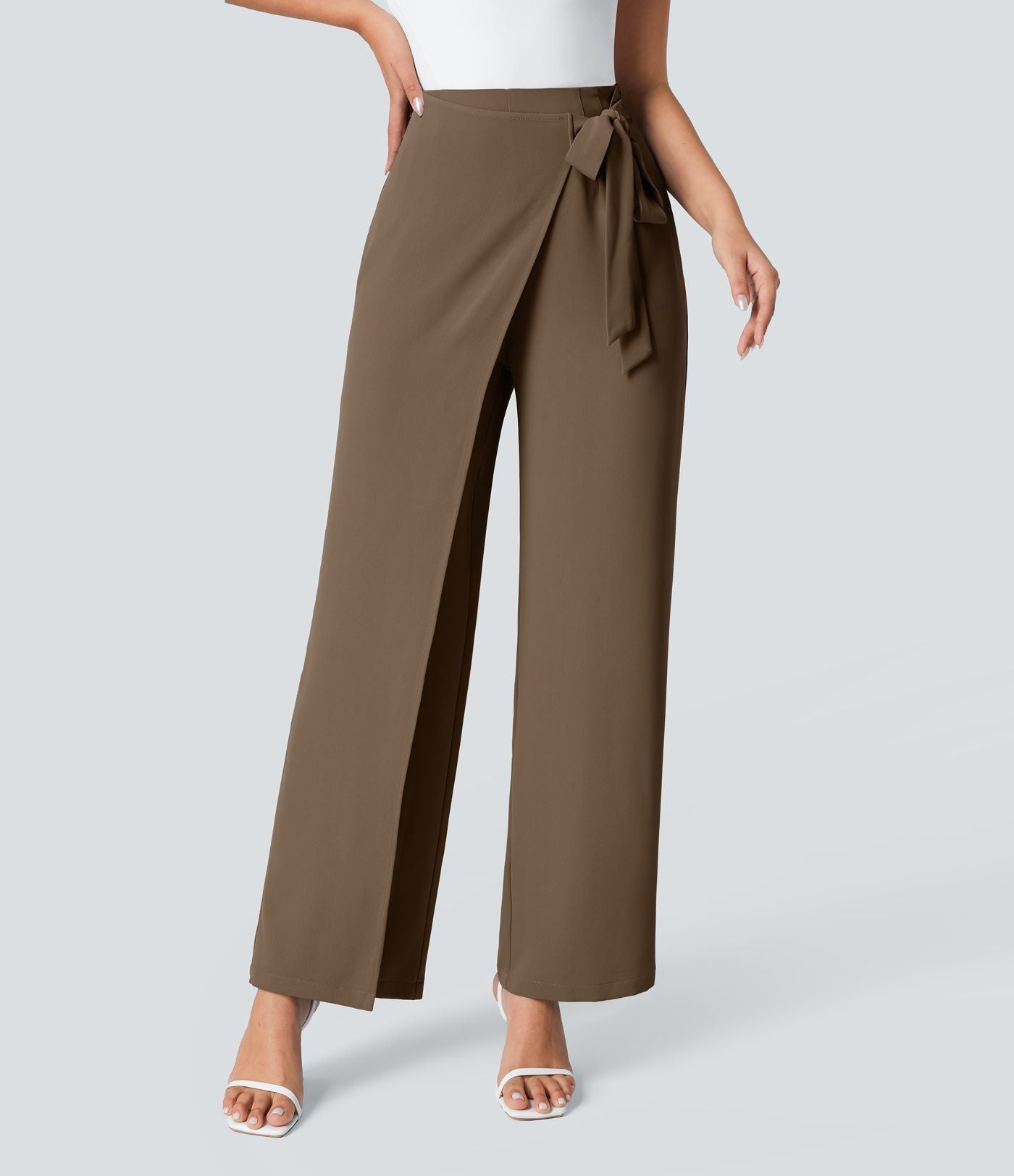 Kimberly Benn | High-Waisted Pants With Elegant Wrap Design