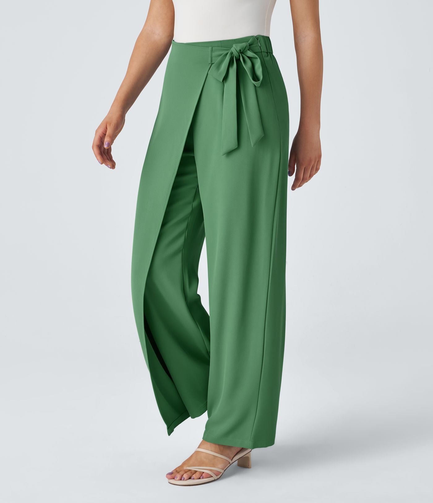 Kimberly Benn | High-Waisted Pants With Elegant Wrap Design
