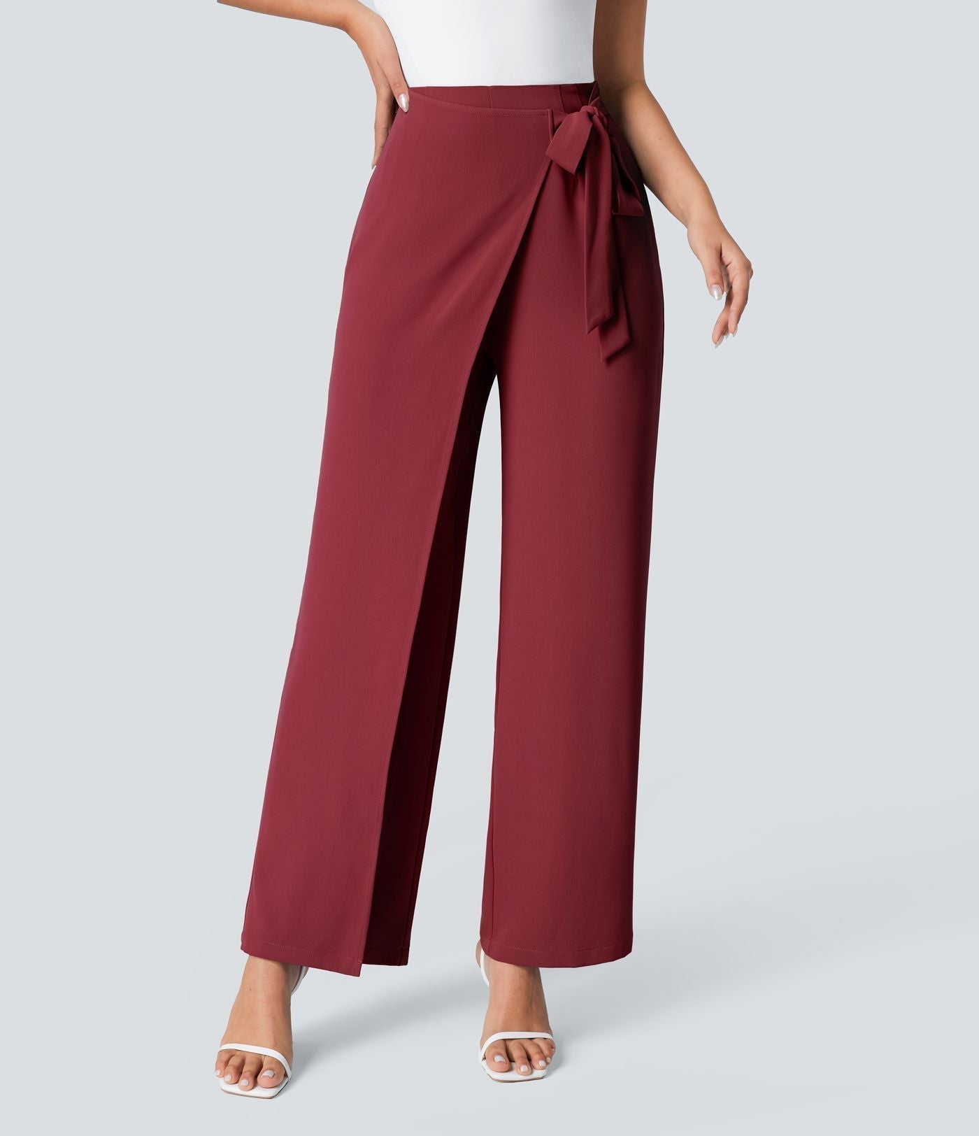 Kimberly Benn | High-Waisted Pants With Elegant Wrap Design
