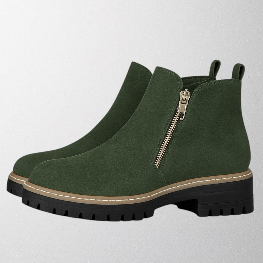 Kimberly Benn | Women's Shoe With Round Toe And Side Zip Fastening