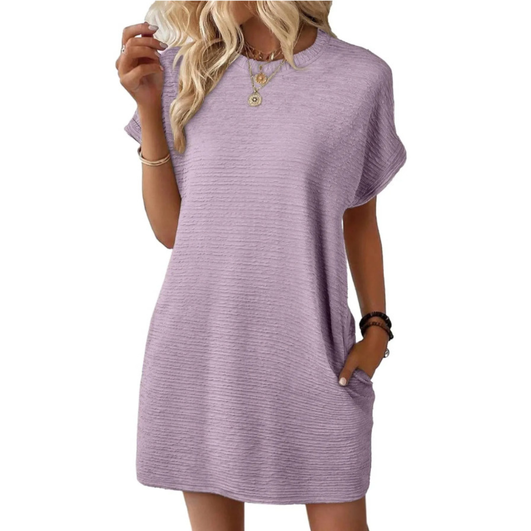 Kimberly Benn | Casual Minimalist Round Neck Summer Dress