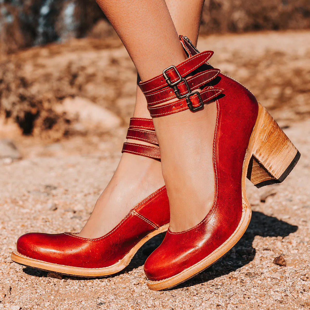 Kimberly Benn | Vintage Leather Strap Heels