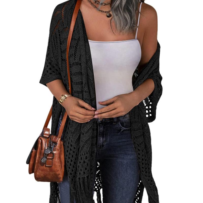 Kimberly Benn | Comfy Summer Hollow Tassel Outerwear