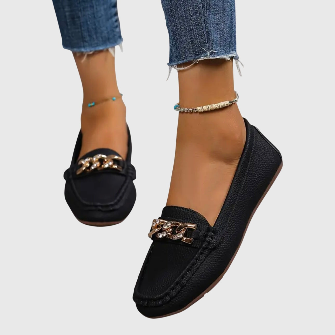 Kimberly Benn | Flat Diamond Buckle Loafers
