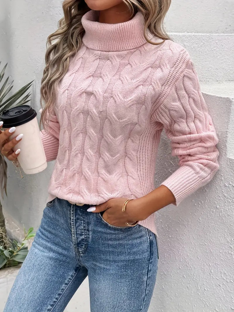 Kimberly Benn | Cable Knit Turtleneck Sweater