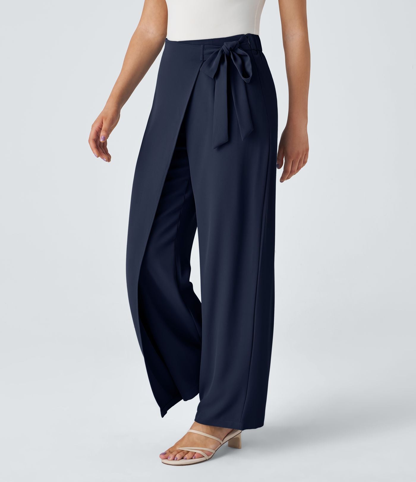 Kimberly Benn | High-Waisted Pants With Elegant Wrap Design