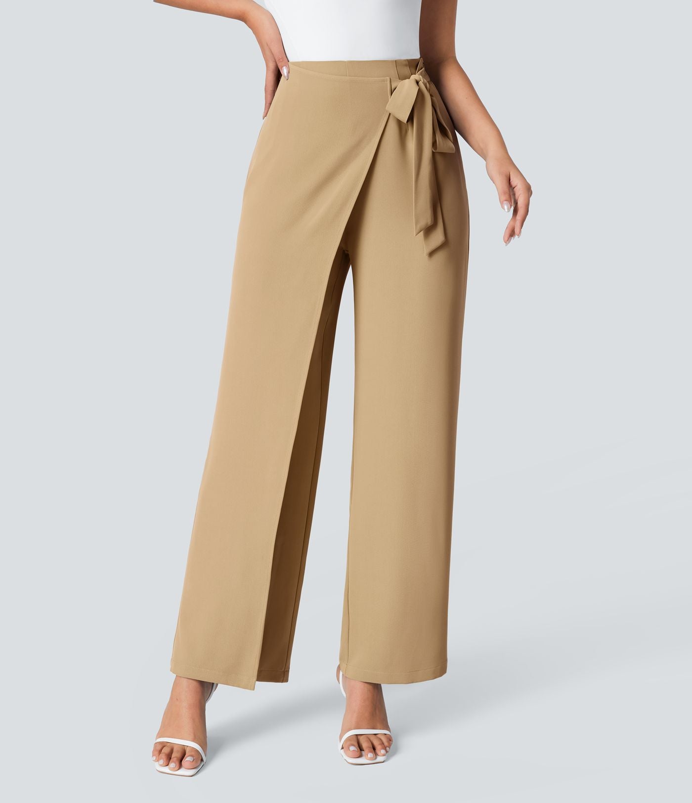 Kimberly Benn | High-Waisted Pants With Elegant Wrap Design