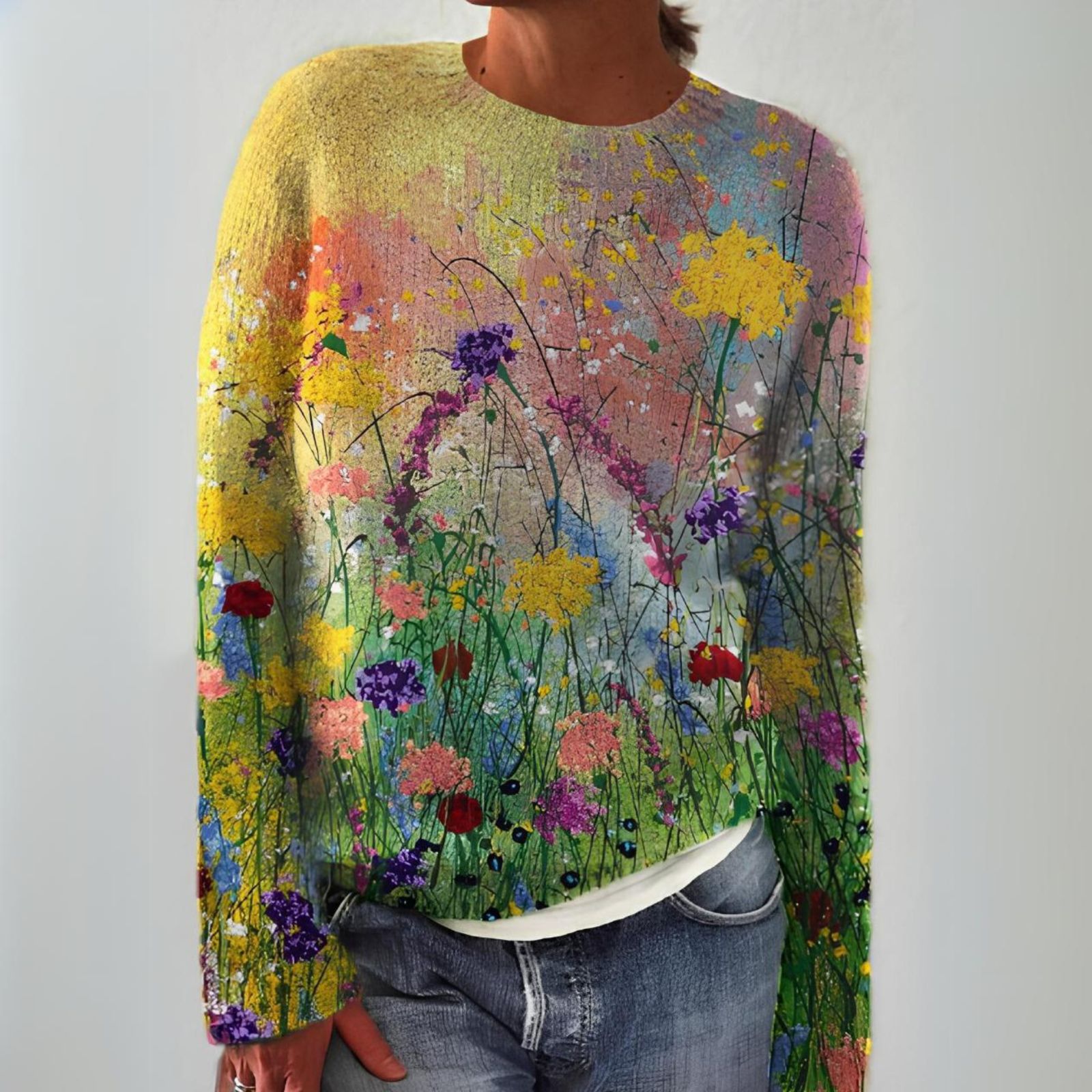 Kimberly Benn | Floral Art Cozy Sweater