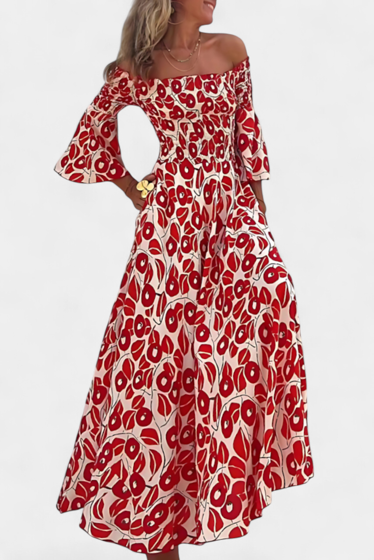 Kimberly Benn | Floral Off-the-Shoulder Dress