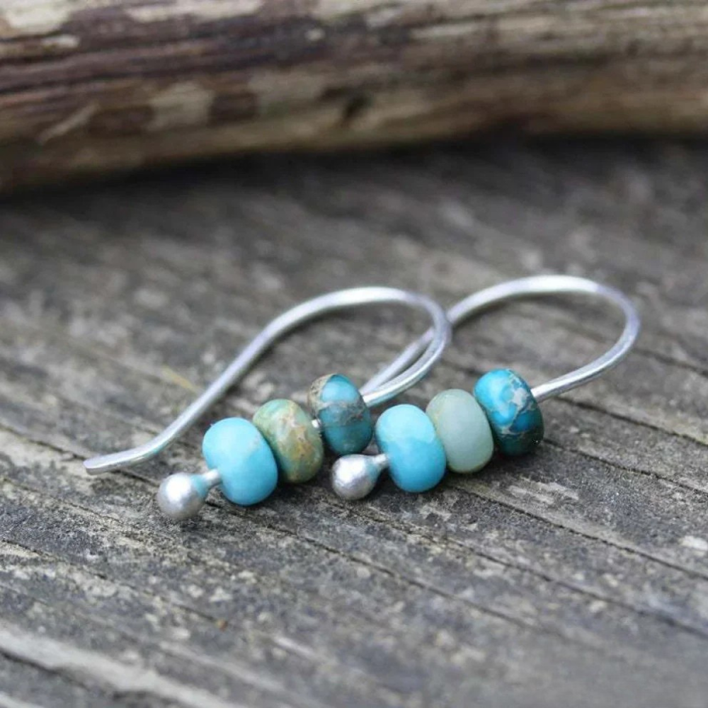 Kimberly Benn | Turquoise Pearl Earrings