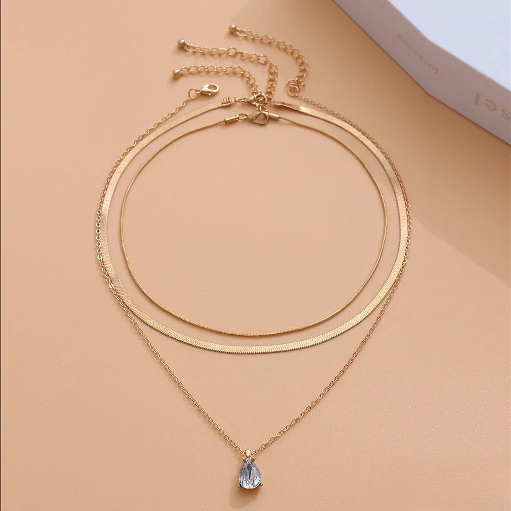Kimberly Benn | Layered Necklace with Gold-Colored Pendant