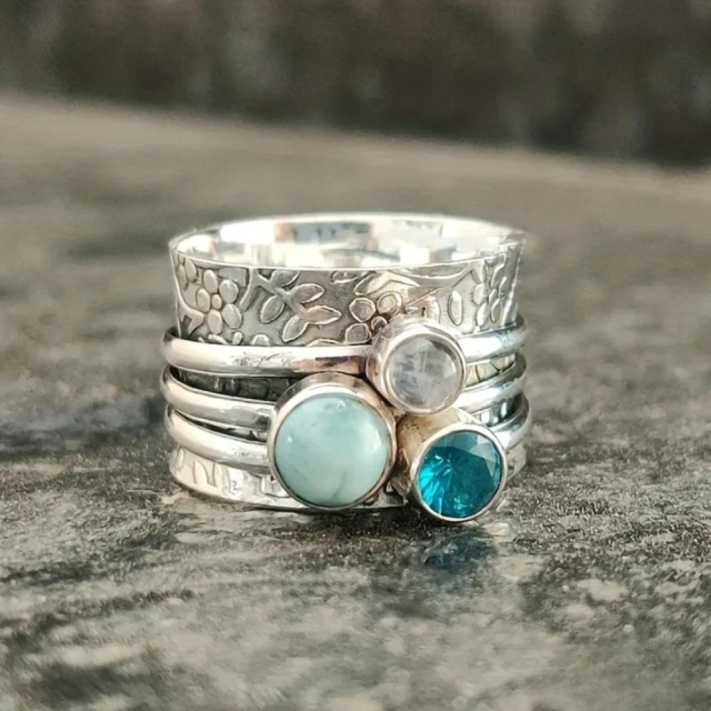 Kimberly Benn | Retro Natural Blue Stone Ring
