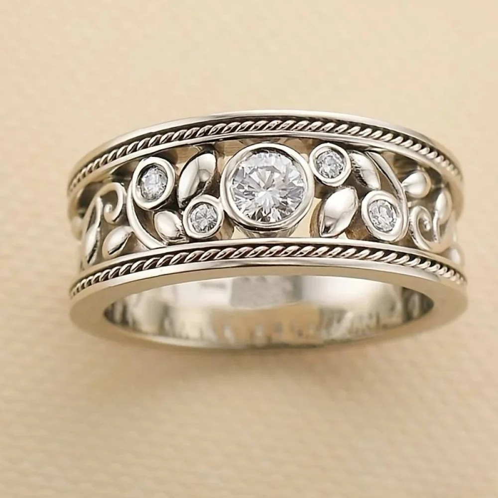 Kimberly Benn | Antique Silver Ring with Zirconia