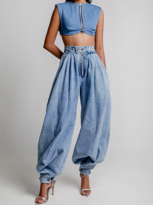 Kimberly Benn | High Waist Balloon Jeans