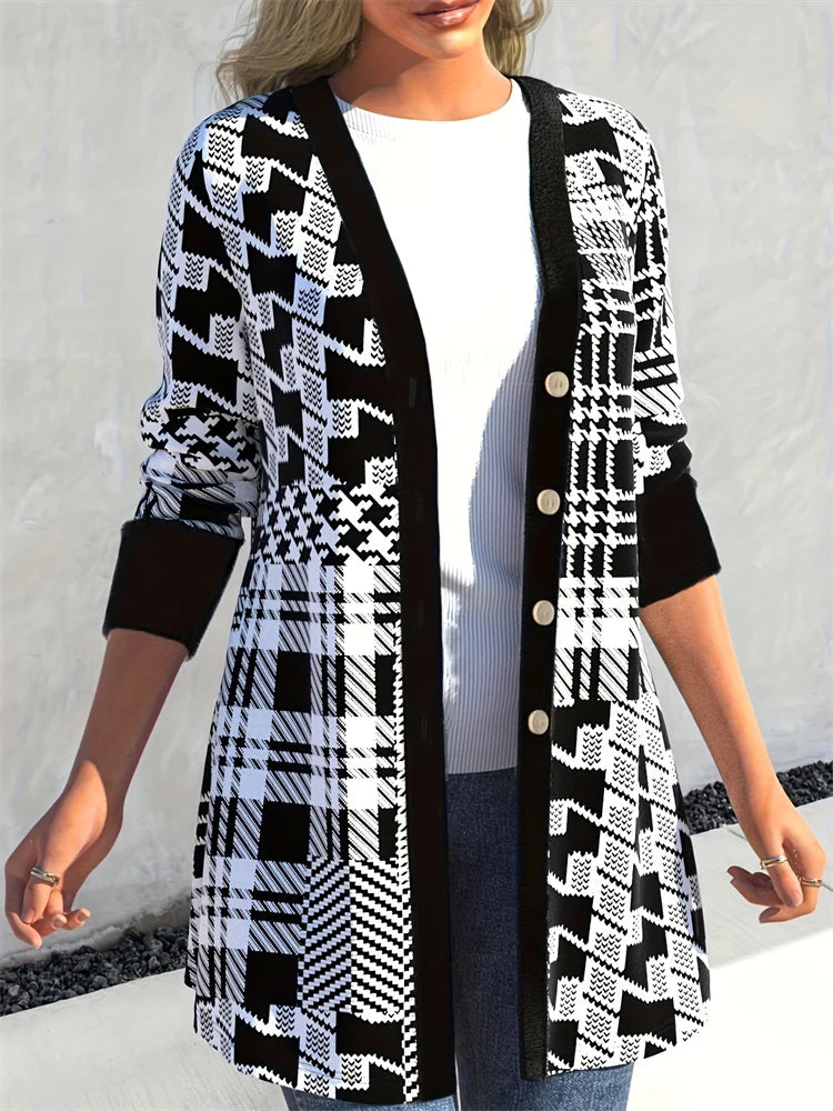 Kimberly Benn | Geo-Print Cardigan