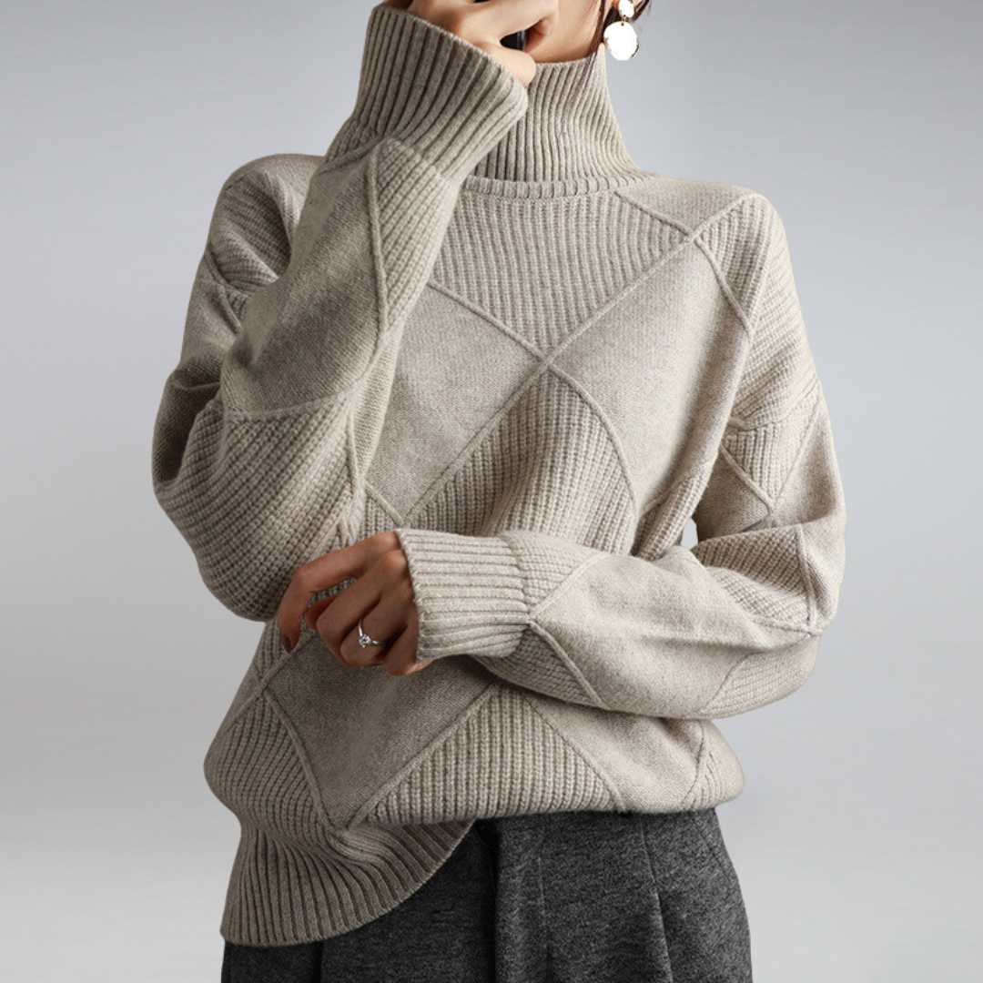 Kimberly Benn | Luxe Ribbed Turtleneck Pullover