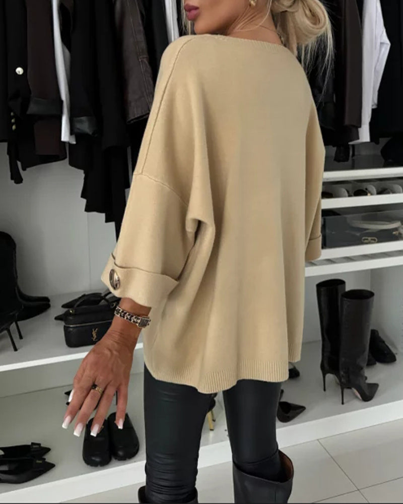 Kimberly Benn | Cosy Buttoned Pullover