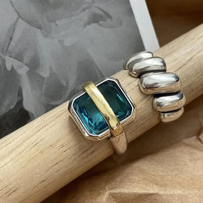 Kimberly Benn | Blue Zircon Silver Ring