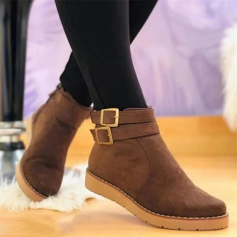 Kimberly Benn | Women’s Ankle Boots With Double Buckle
