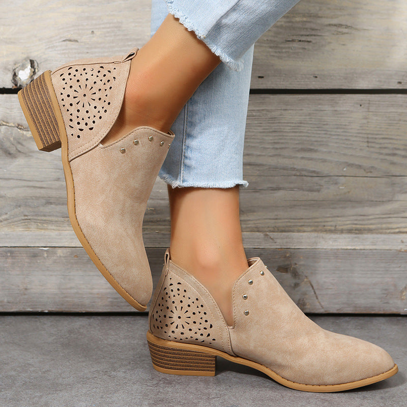 Kimberly Benn | Low Cut Perforated Ankle Boot