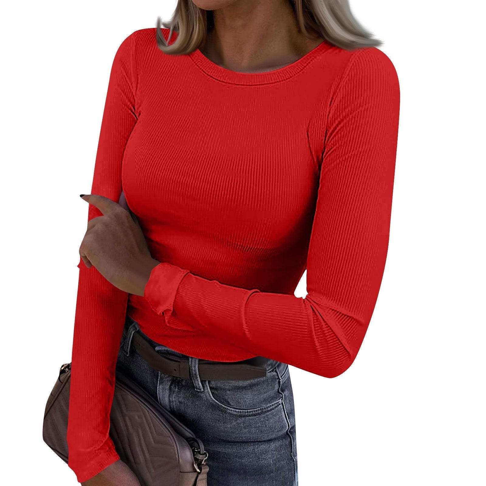 Kimberly Benn | Casual Summer Crewneck Rib Fit Top