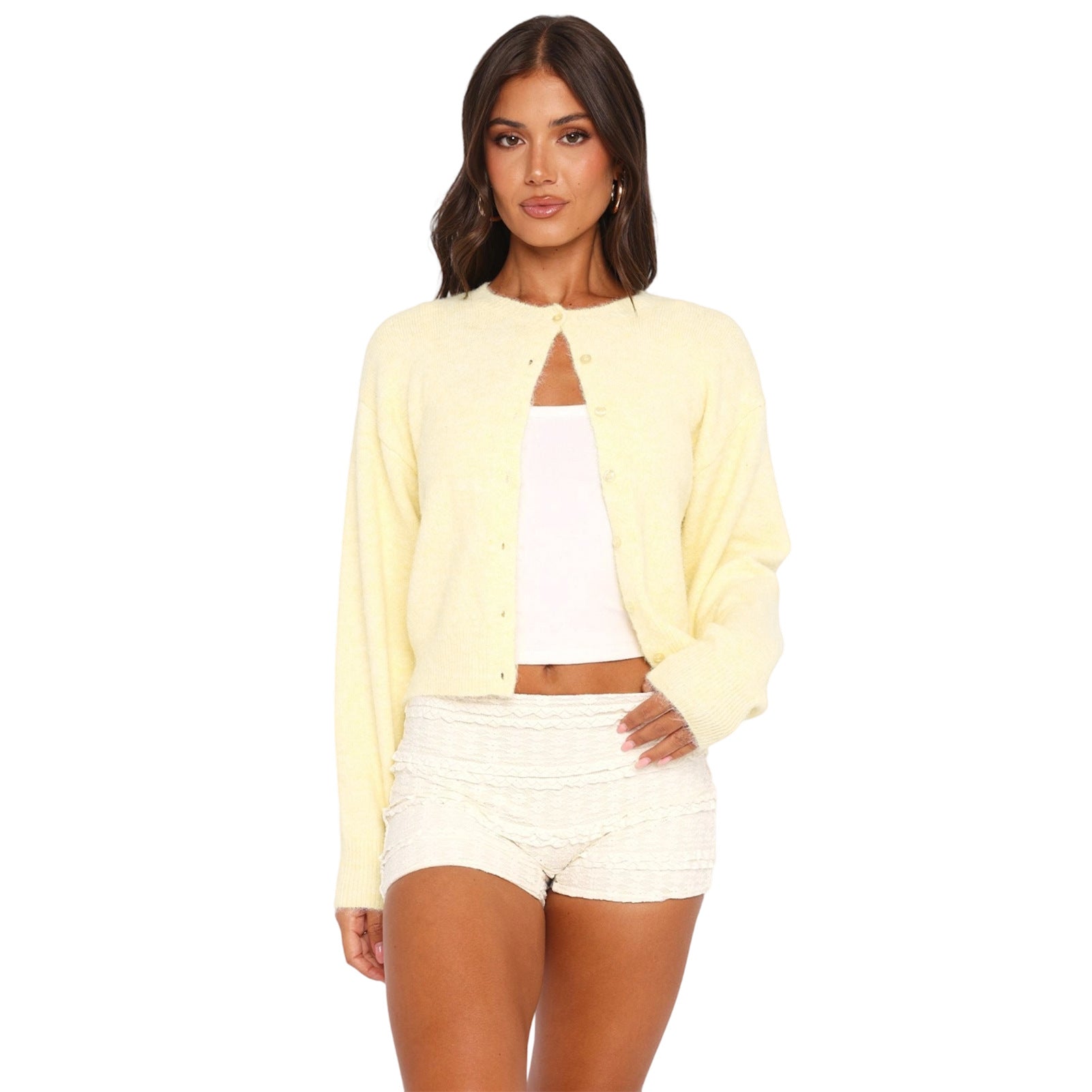 Kimberly Benn | Casual Cropped Long Sleeve Cardigan