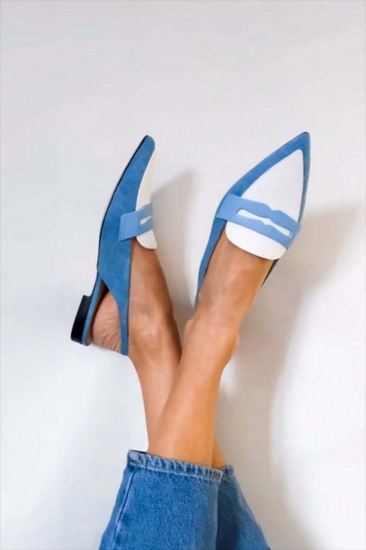Kimberly Benn | Blue Slingback Loafers