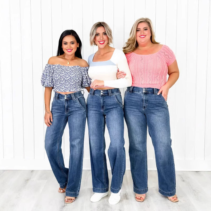 Kimberly Benn | Comfy Double Down Wide Leg Jeans