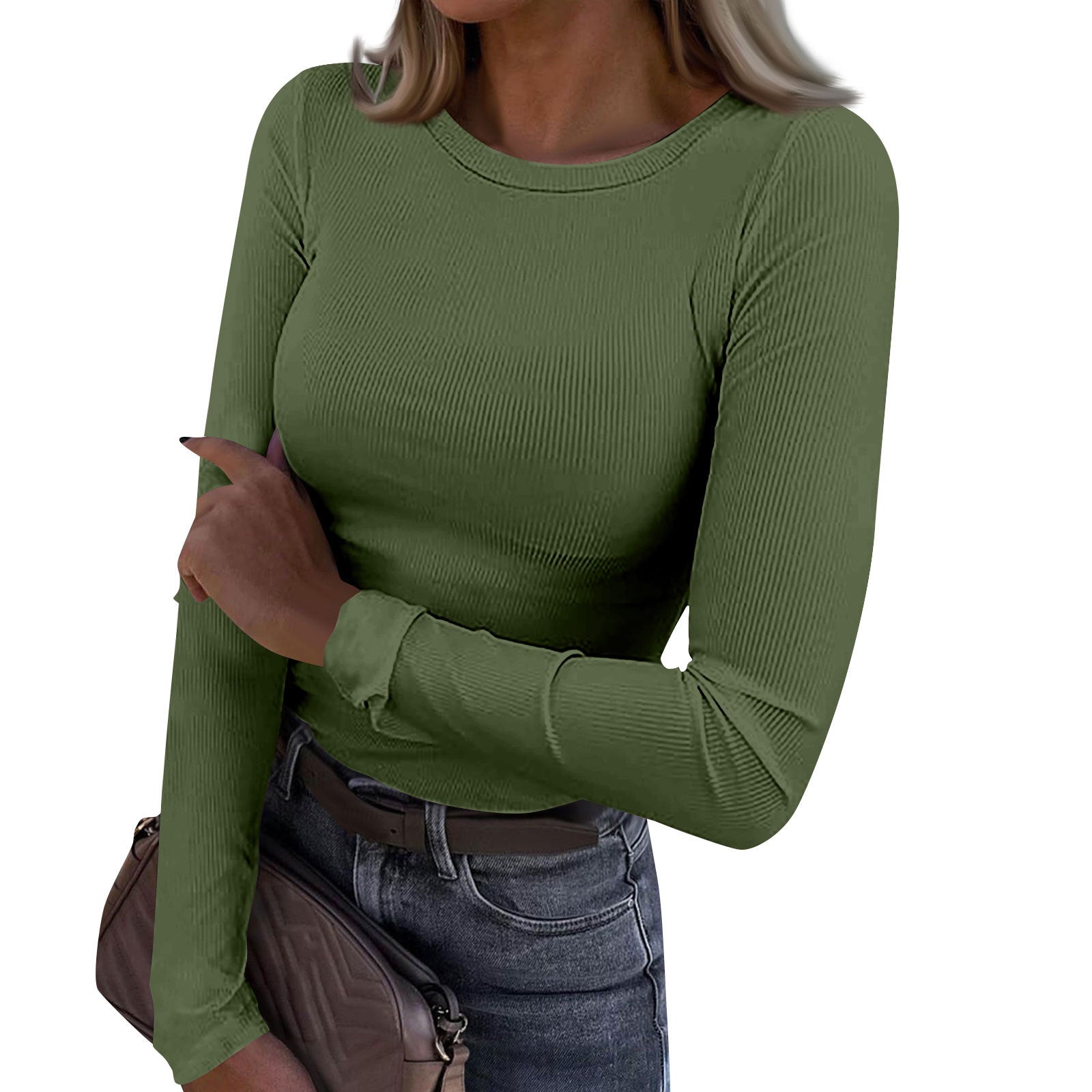 Kimberly Benn | Casual Summer Crewneck Rib Fit Top