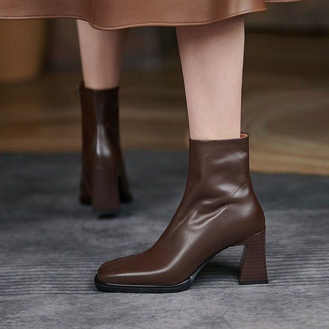 Kimberly Benn | Elegant Block-Heel Ankle Boots