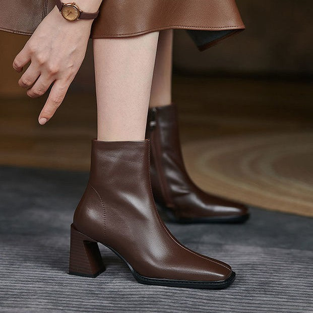 Kimberly Benn | Elegant Block-Heel Ankle Boots