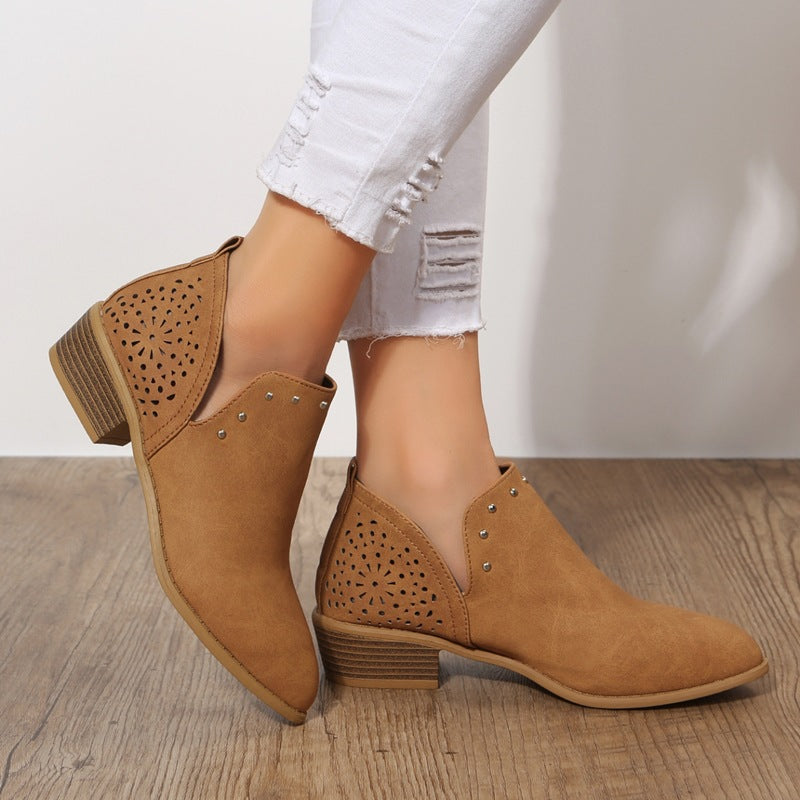 Kimberly Benn | Low Cut Perforated Ankle Boot