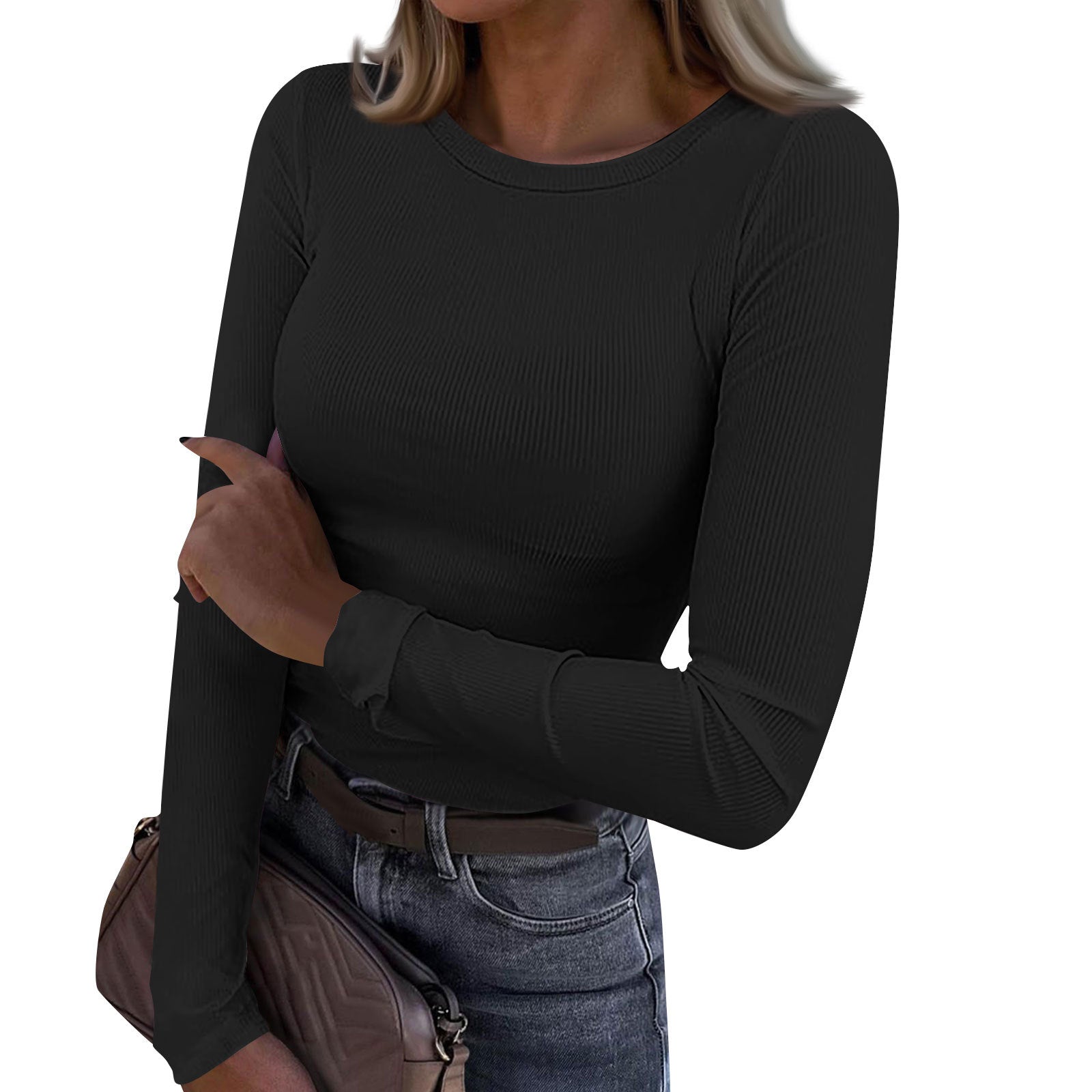 Kimberly Benn | Casual Summer Crewneck Rib Fit Top
