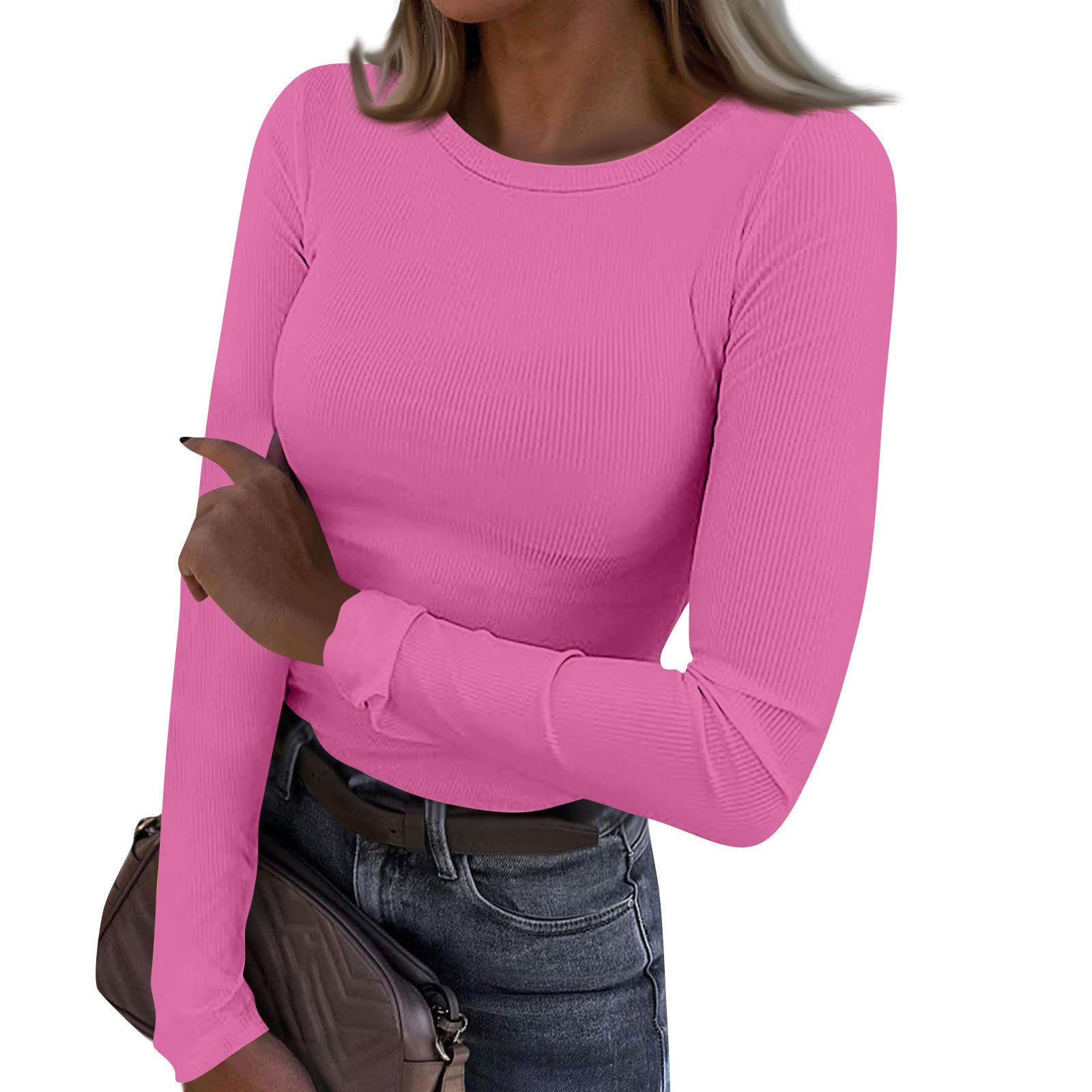 Kimberly Benn | Casual Summer Crewneck Rib Fit Top
