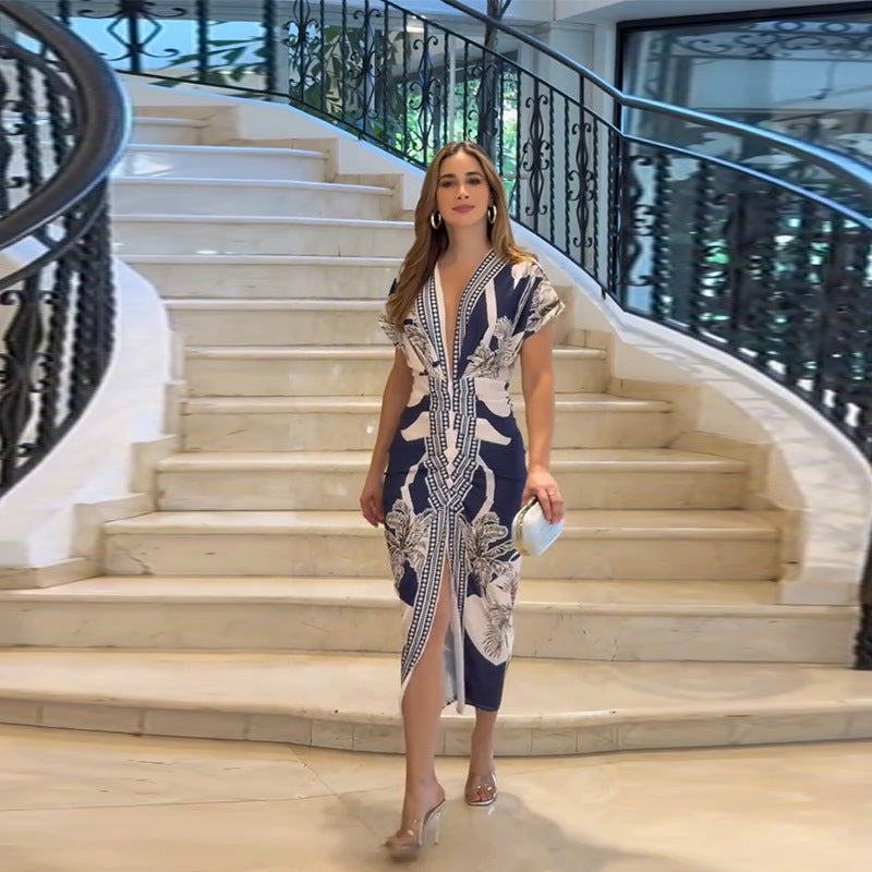 Kimberly Benn | Elegant Casual Short Sleeve Midi Dress