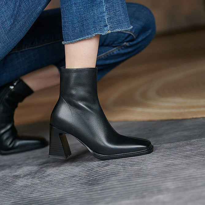 Kimberly Benn | Elegant Block-Heel Ankle Boots