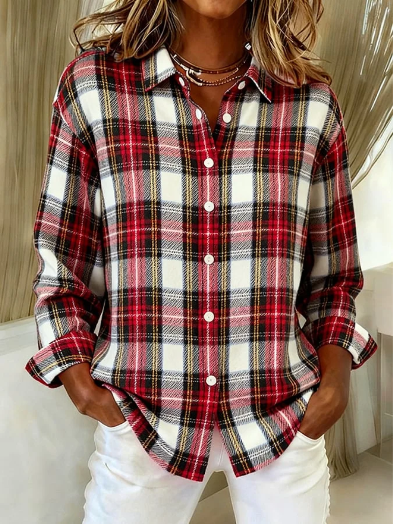Kimberly Benn | Classic Checked Hoodie Blouse