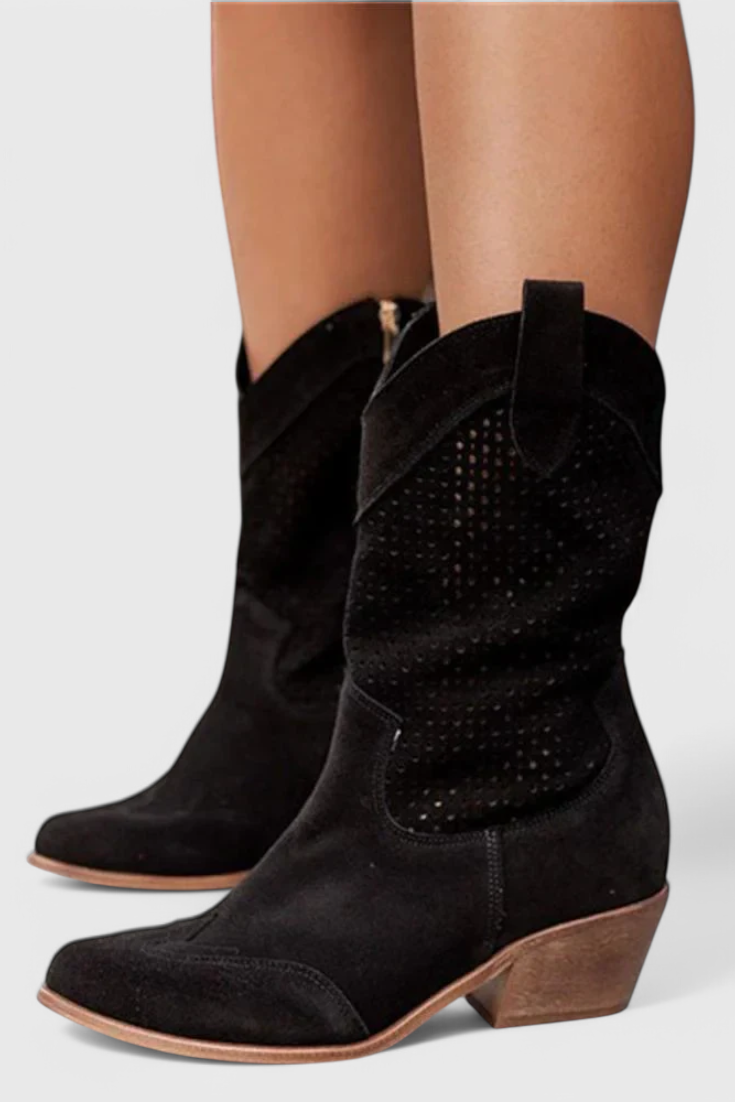 Kimberly Benn | Modern Cowboy Boots In Leather With Side Zip